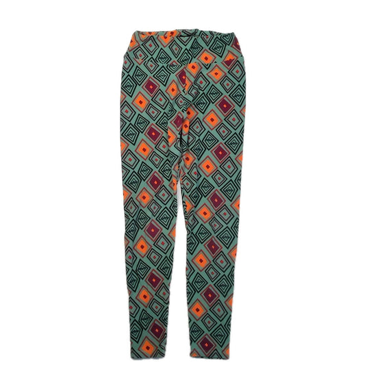Lularoe Girls Green | Orange Leggings Size: One Size Green | Orange