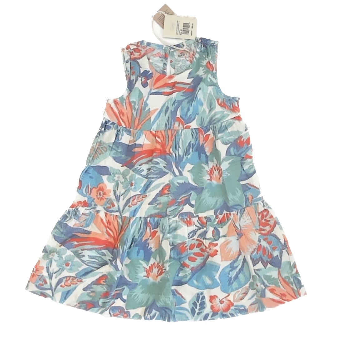 Faherty Girls Green | Orange Dress Size: 3T Green | Orange