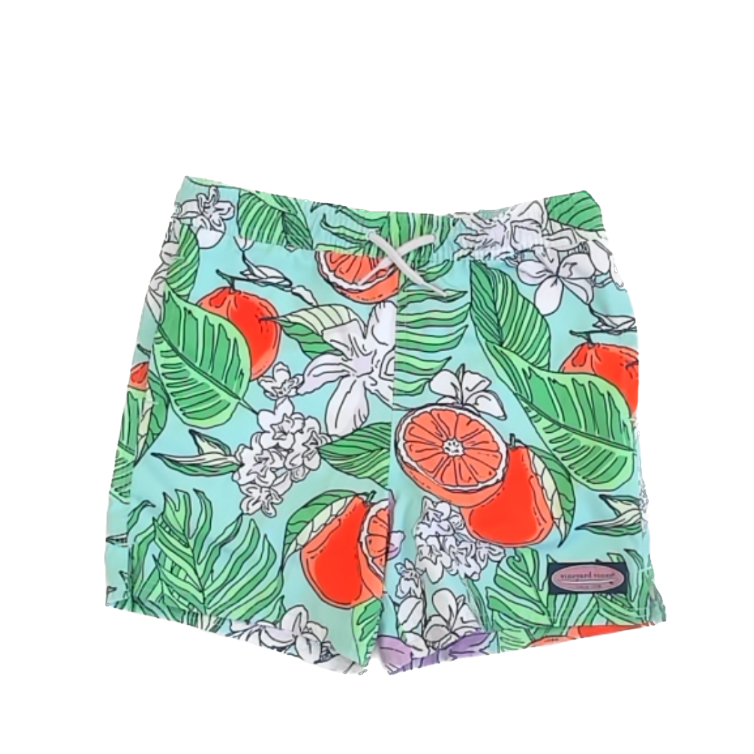Vineyard Vines Boys Green | Orange 1-piece Swimsuit Size: 7 Green | Orange