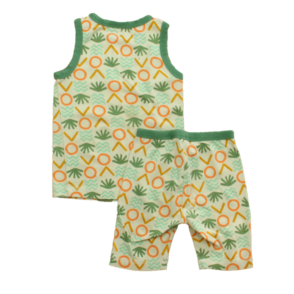 Tea Boys Green | Orange 2-piece Pajamas Size: 5T