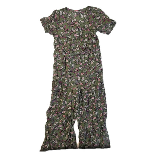 Charlotte by Cato Girls Green Paisley Romper Size: 10-12 Years Green Paisley