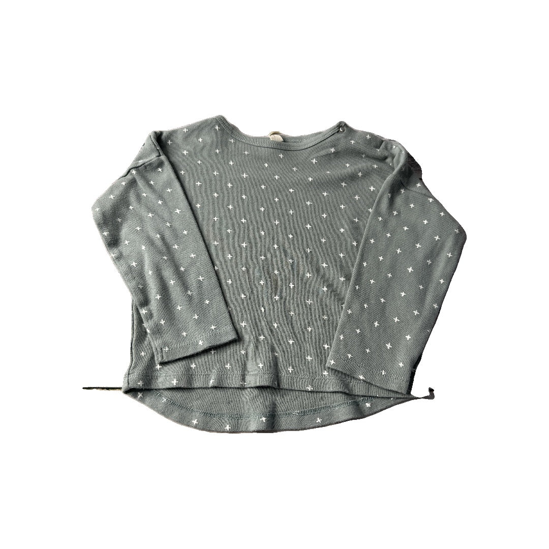 Quincy Mae Unisex green | Pattern Long Sleeve Shirt Size: 2-3 Years green | Pattern