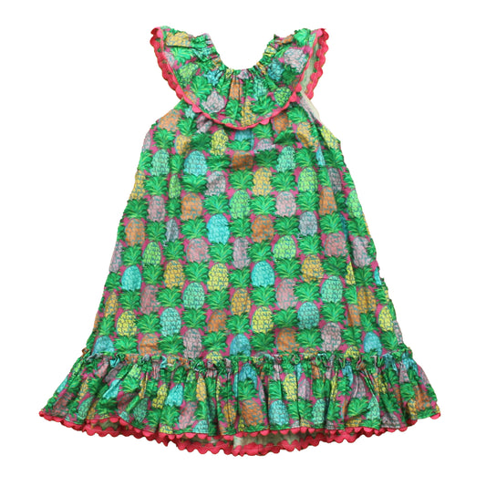 Hickity-Pickity Girls Green Pineapples Dress Size: 18 Months Green Pineapples