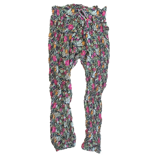 Matilda Jane Girls Green | Pink Floral Pants Size: 8 Years Green | Pink Floral