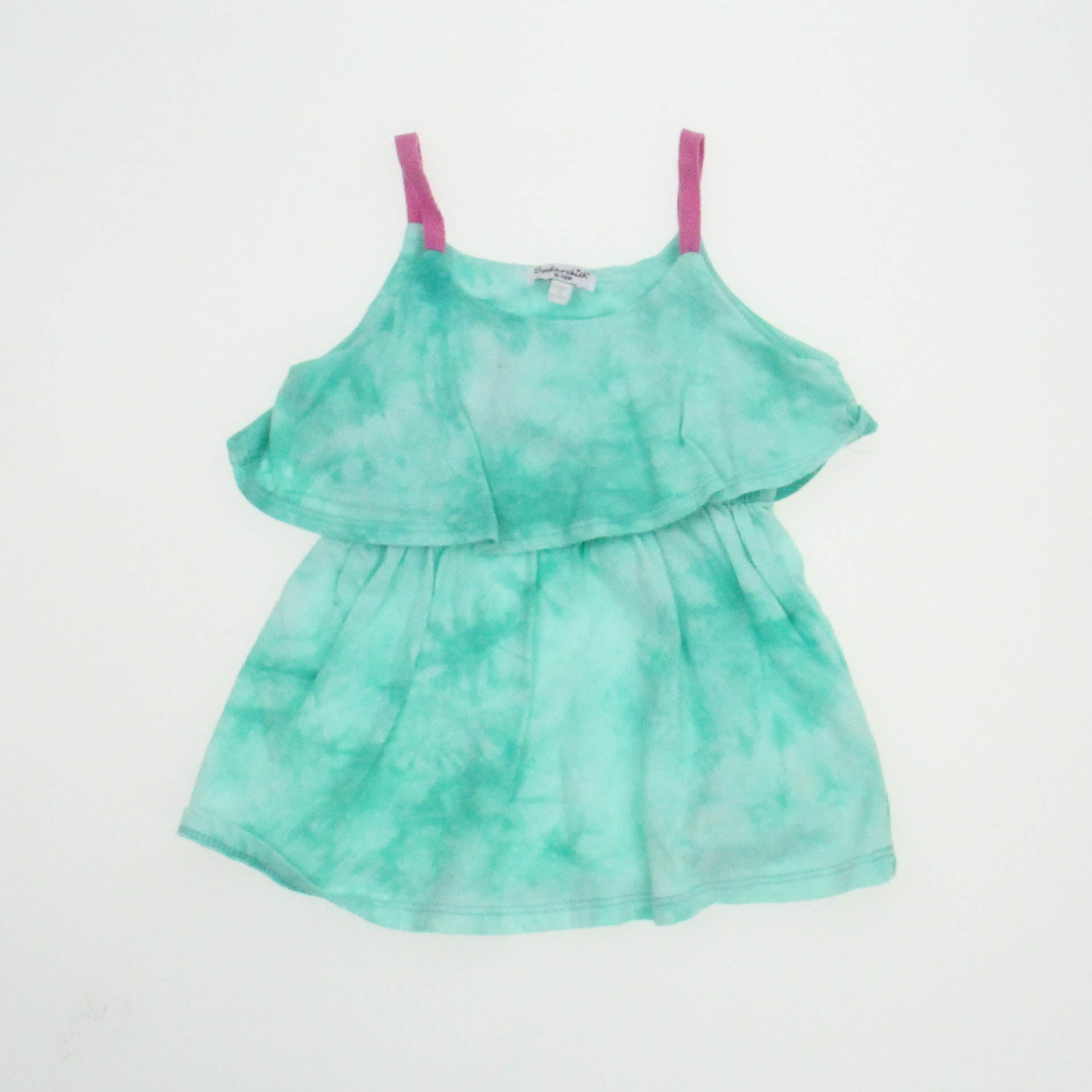 Splendid Girls Green | Pink Sun Dress Size: 6-12 Months Green | Pink