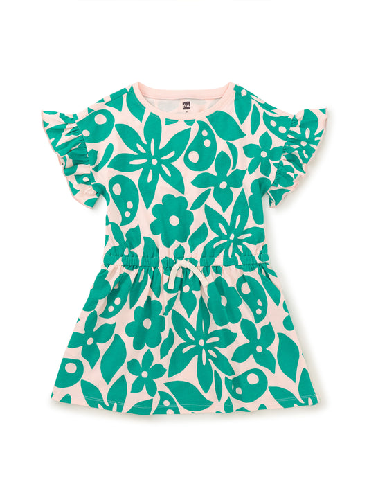 Tea Collection Girls Green | Pink Dress Size: 3-6 Months Green | Pink