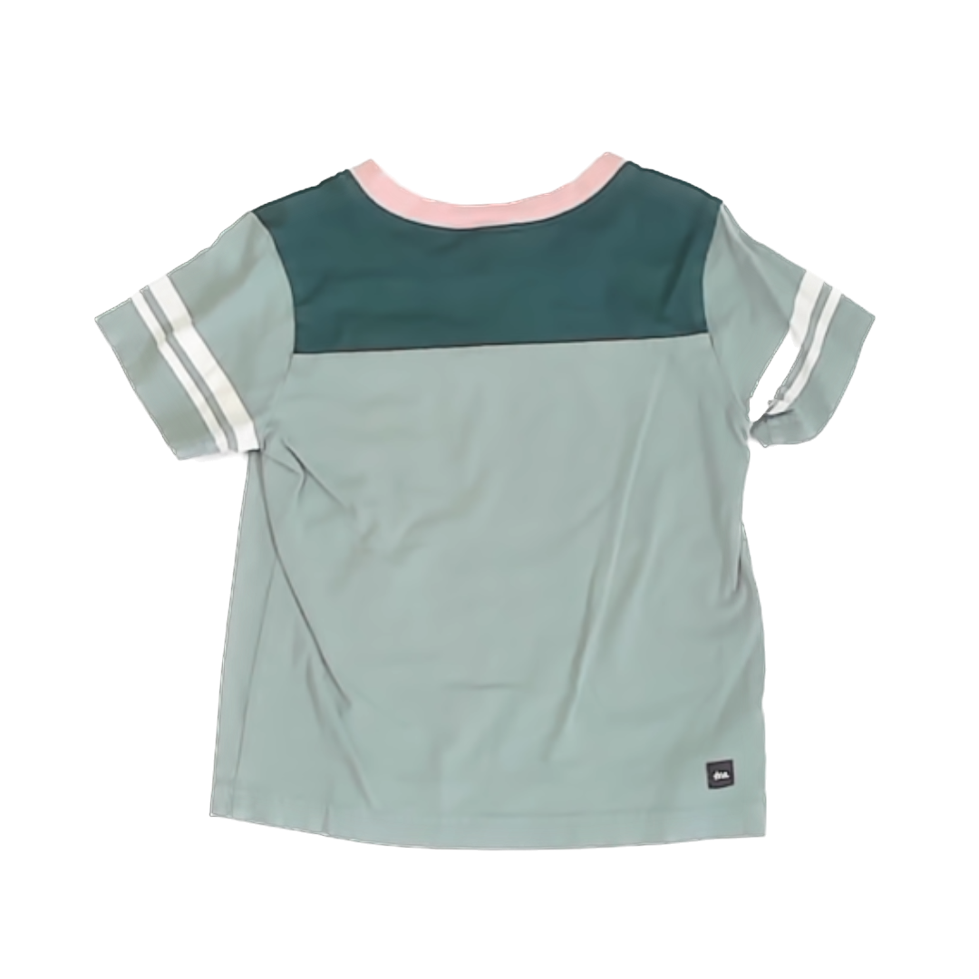 Tea Collection Boys Green & Pink Short Sleeve Shirt Size: 3T Green & Pink