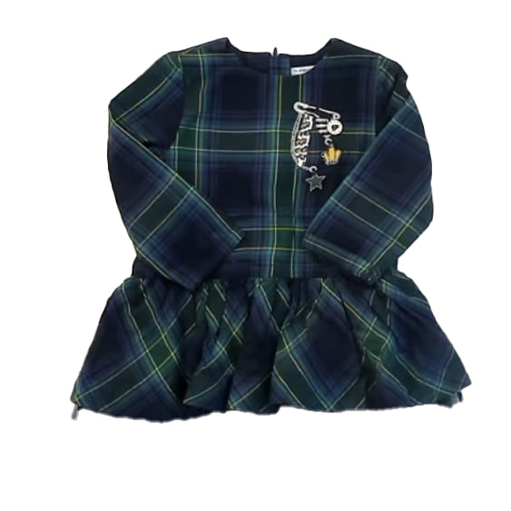 Mayoral Girls Green Plaid Dress Size: 24 Months Green Plaid