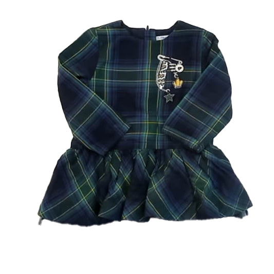 Mayoral Girls Green Plaid Dress Size: 24 Months Green Plaid