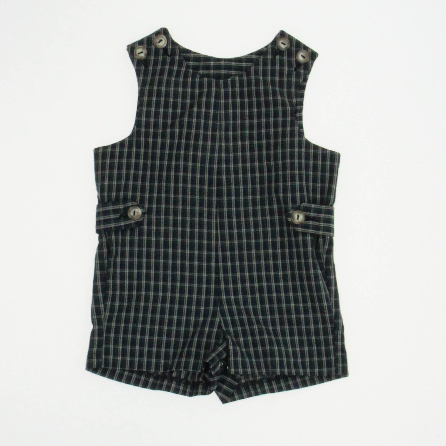 Imp Originals Boys Green | Plaid Romper Size: 12 Months Green | Plaid