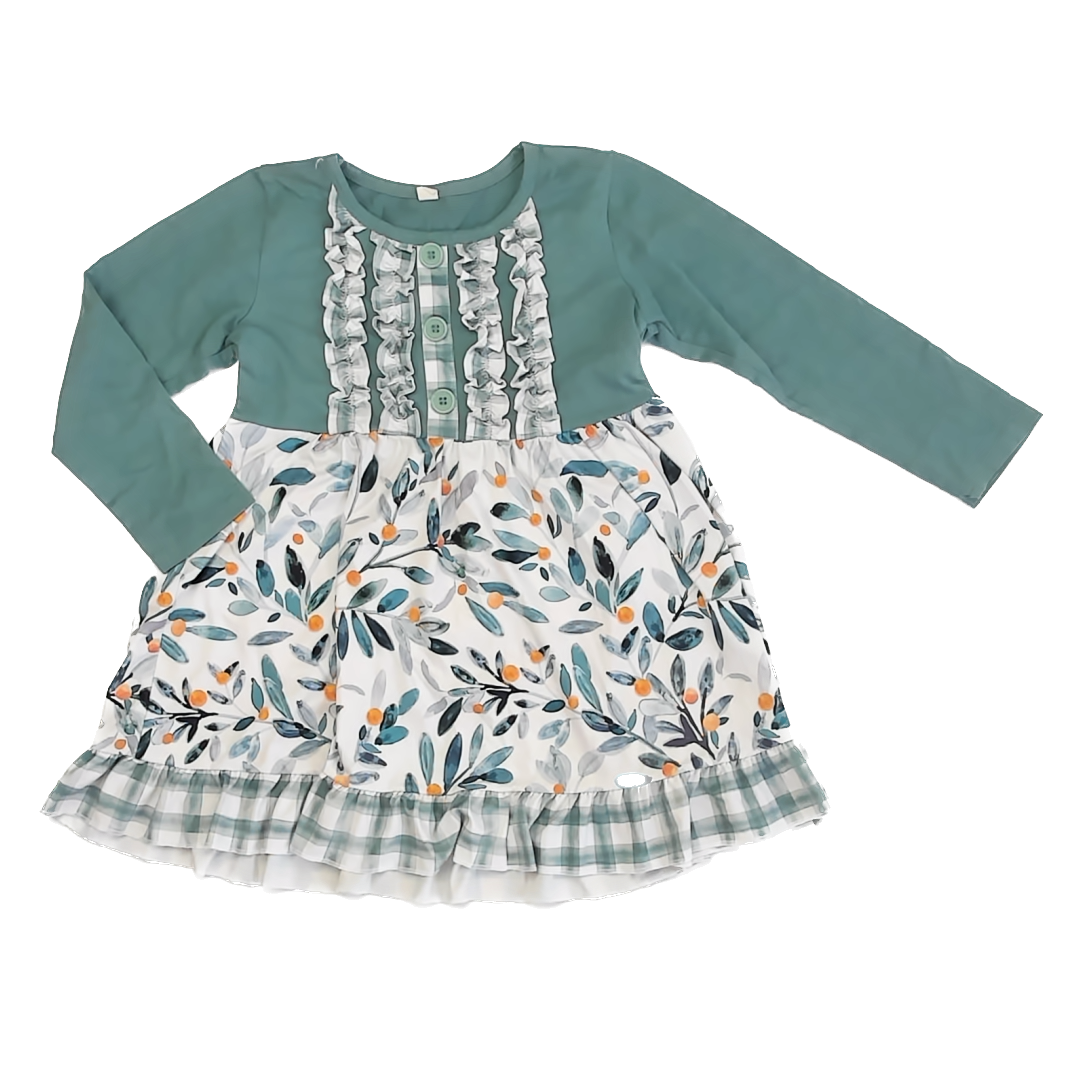 Unknown Girls Green | Plaid Dress Size: 8-9 Years Green | Plaid