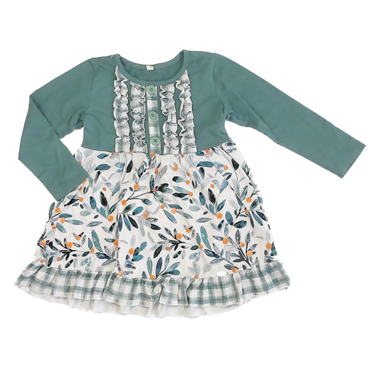 Unknown Girls Green | Plaid Dress Size: 8-9 Years Green | Plaid