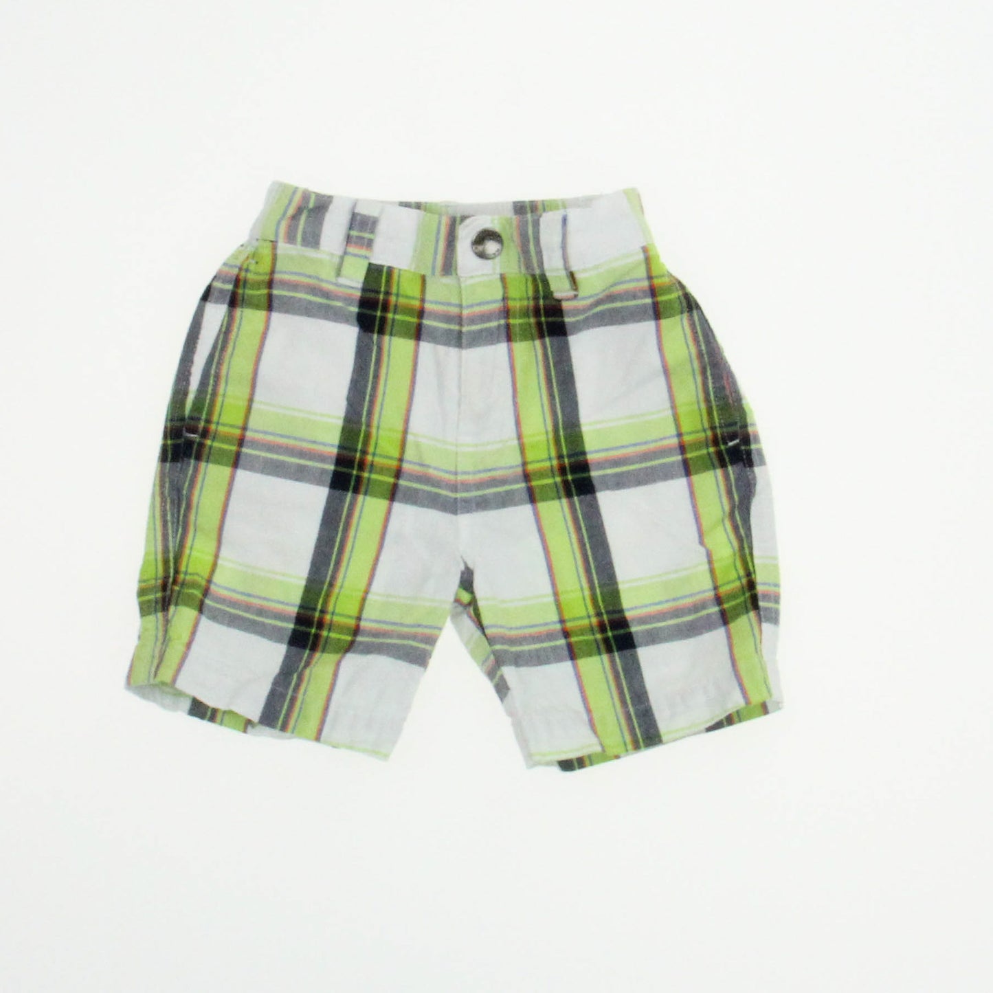 Nautica Boys Green Plaid Shorts Size: 12 Months Green Plaid
