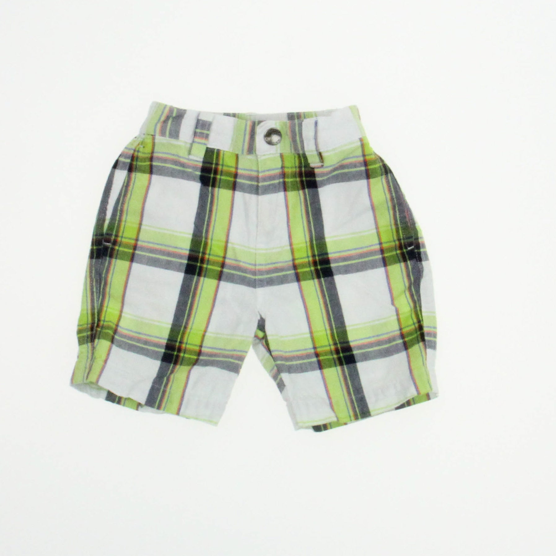 Nautica Boys Green Plaid Shorts Size: 12 Months Green Plaid