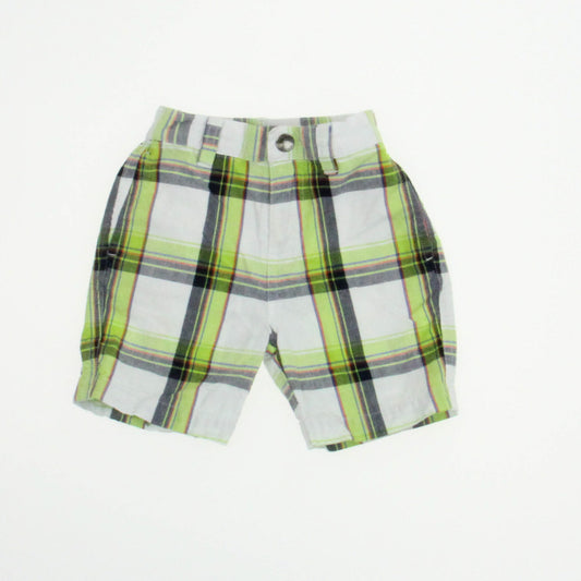 Nautica Boys Green Plaid Shorts Size: 12 Months Green Plaid