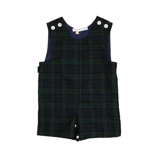 Caroline Campbell Boys Green | Plaid Romper Size: 12 Months Green | Plaid