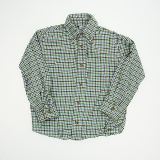 Glorimont Boys Green Plaid Button Down Long Sleeve Size: 4T Green Plaid