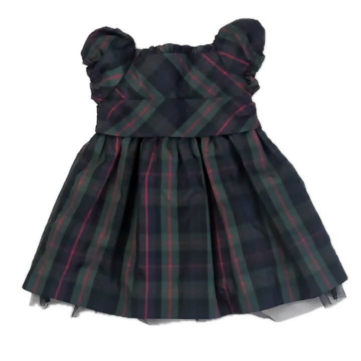 American Living Girls Green Plaid Dress Size: 24 Months Green Plaid