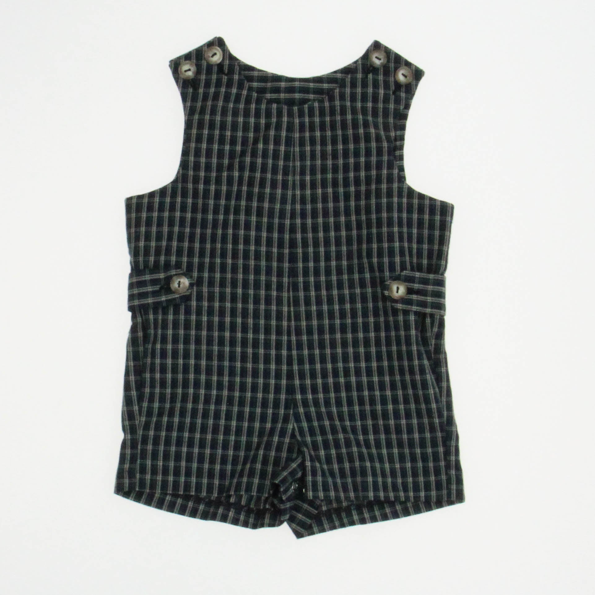 Imp Originals Boys Green | Plaid Romper Size: 12 Months Green | Plaid