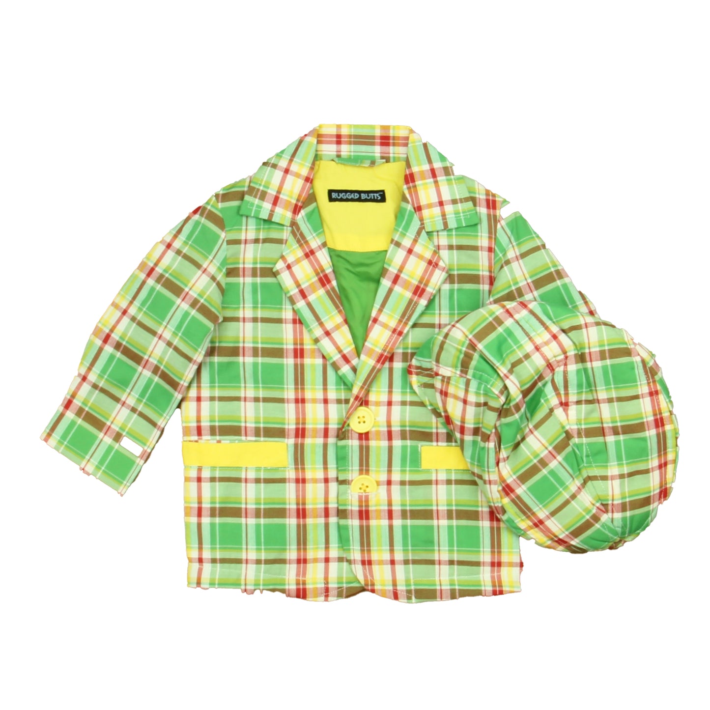 Rugged Butts Boys Green Plaid Sports Coat Size: 12-18 Months Green Plaid