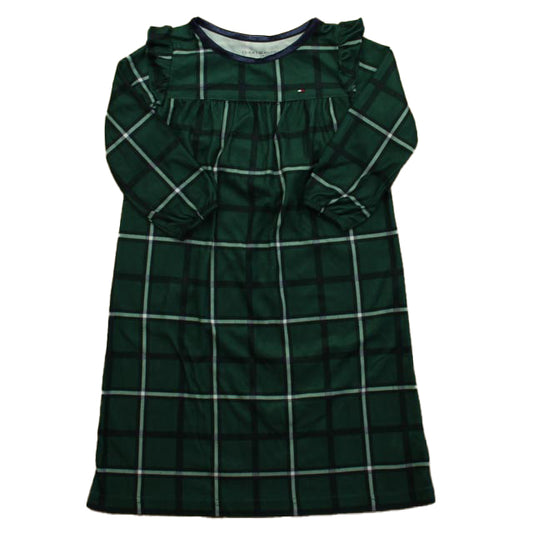 Tommy Hilfiger Girls Green Plaid Nightgown Size: 2T Green Plaid