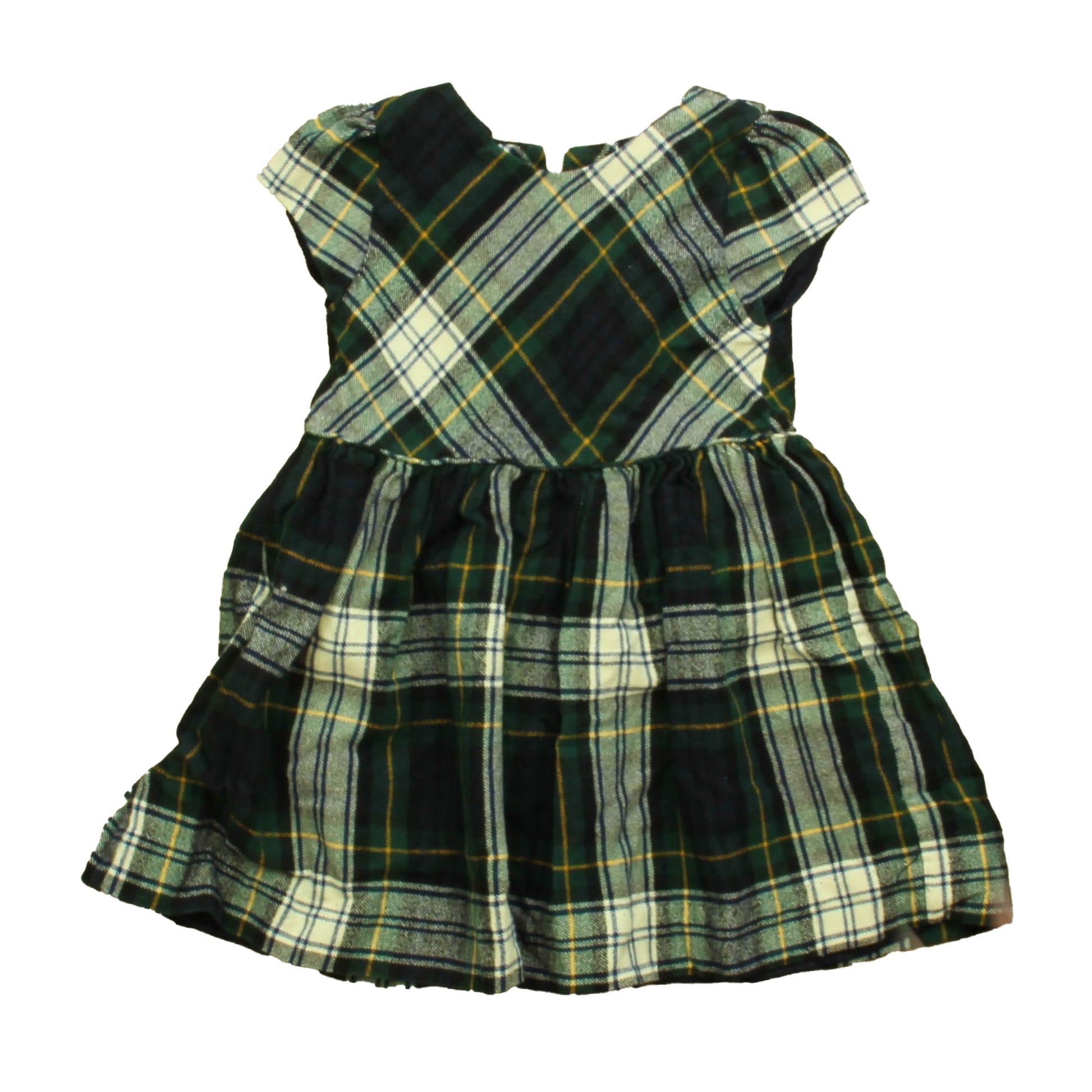 Ralph Lauren Girls Green Plaid Dress Size: 24 Months Green Plaid