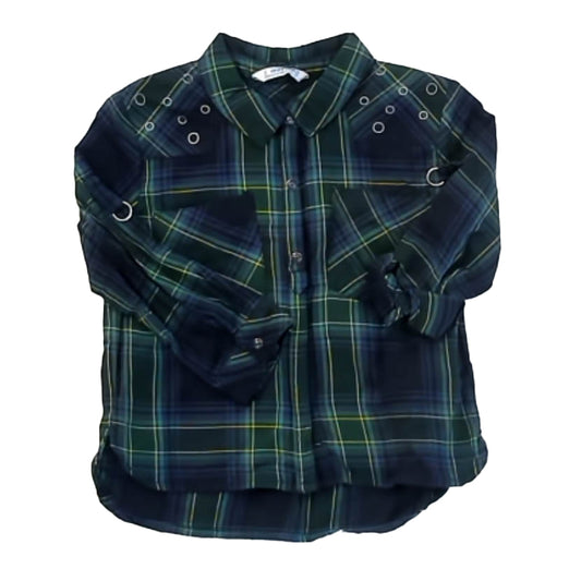 Mayoral Girls Green Plaid Blouse Size: 2T Green Plaid