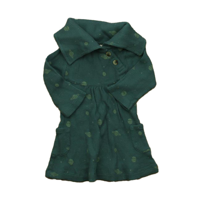 Kate Quinn Organics Girls Green Planets Dress Size: 6-12 Months Green Planets