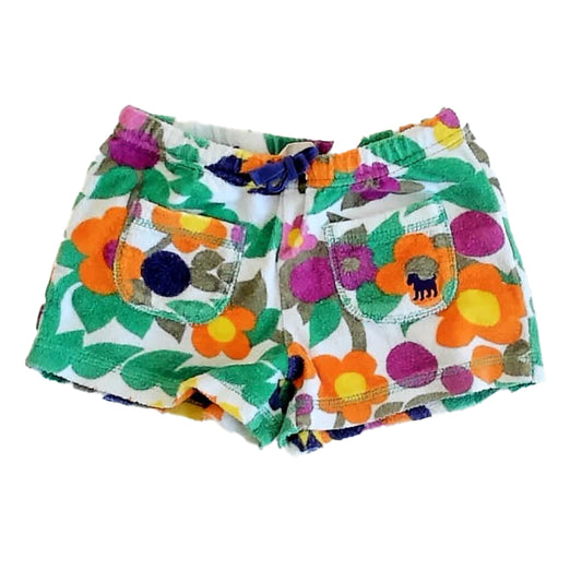 Boden Girls Green | Purple | Orange Floral Shorts Size: 4T Green | Purple | Orange Floral