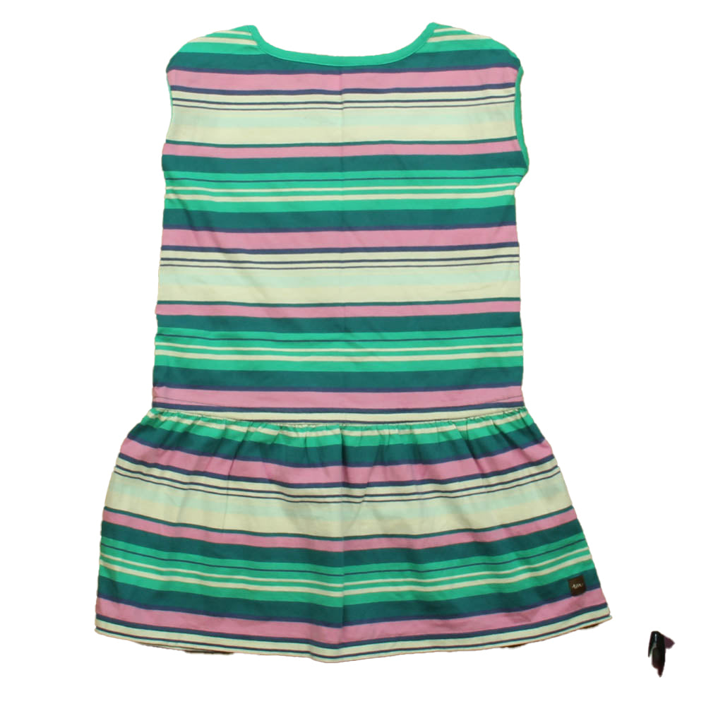 Tea Girls Green | Purple Stripe Dress Size: 5T Green | Purple Stripe