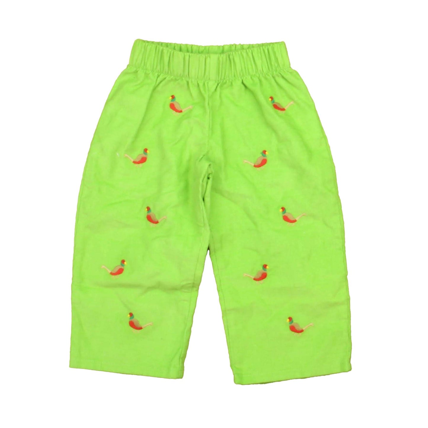 The Beaufort Boys Green | Red Birds Corduroy Pants Size: 6-12 Months Green | Red Birds
