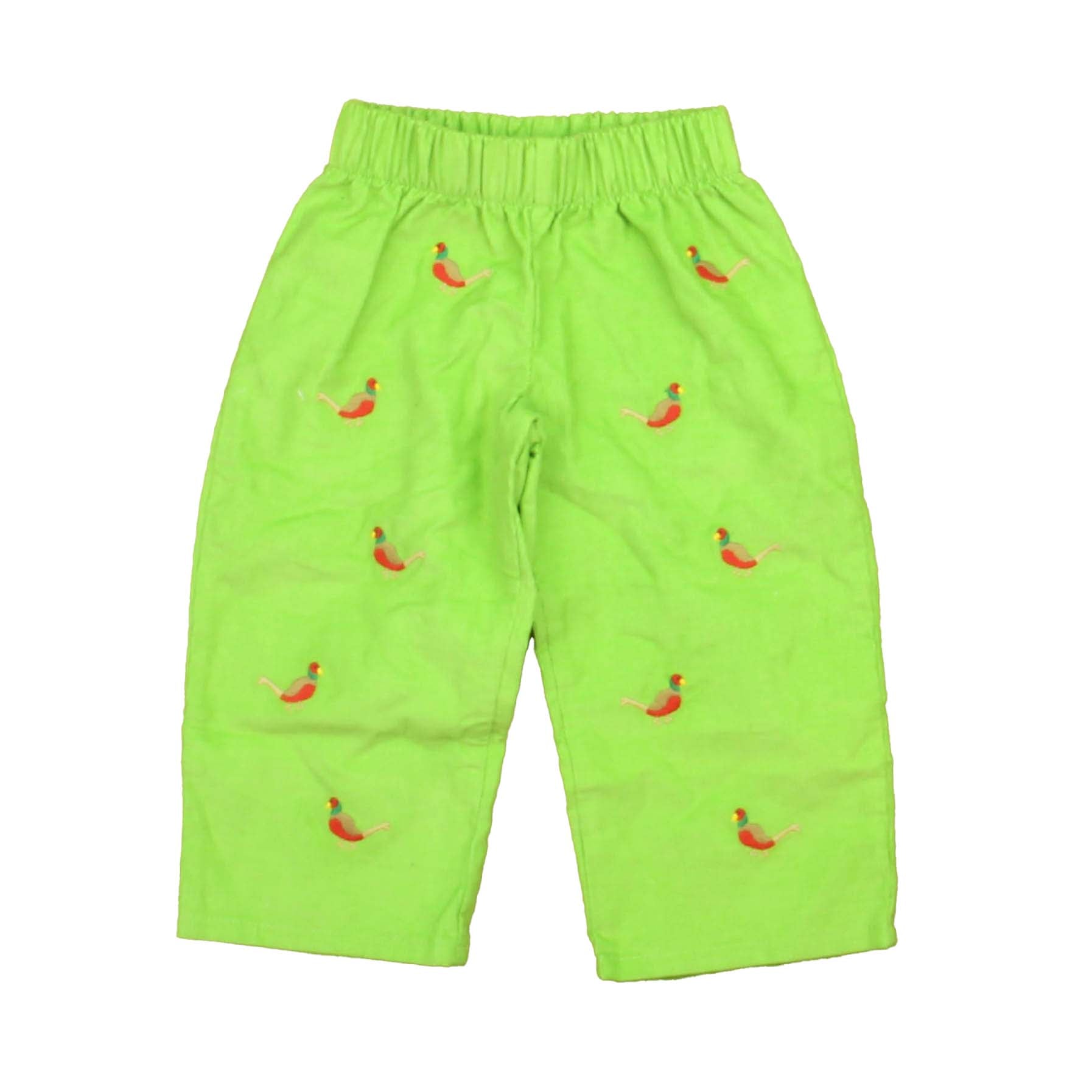 The Beaufort Boys Green | Red Birds Corduroy Pants Size: 6-12 Months Green | Red Birds