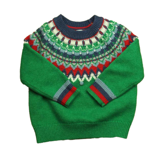 Boden Boys Green | Red Sweater Size: 4-5T