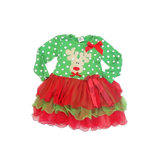 BMg Girls Green | Red Dress Size: 3T Green | Red