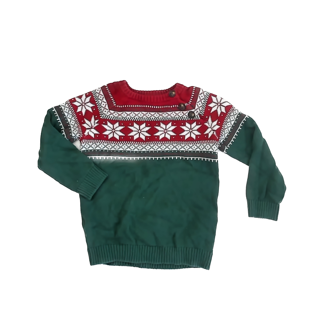 Gymboree Boys Green | Red Sweater Size: 5T Green | Red