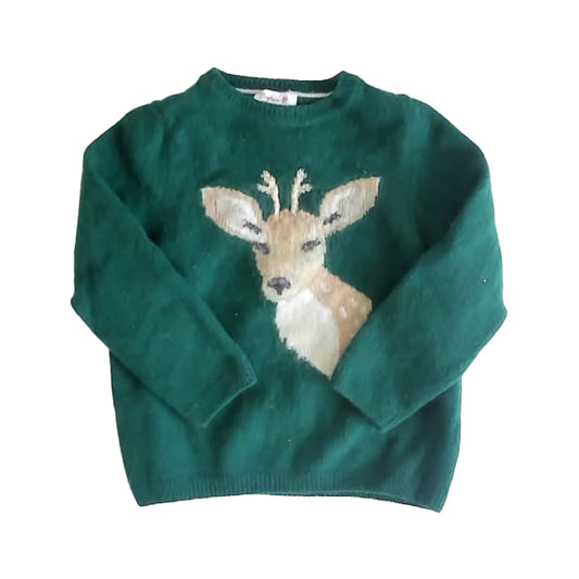 Confiture Boys Green Reindeer Sweater Size: 2T Green Reindeer