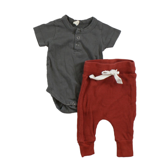 Nui Boys Green | Rust Apparel Sets Size: 0-3 Months Green | Rust