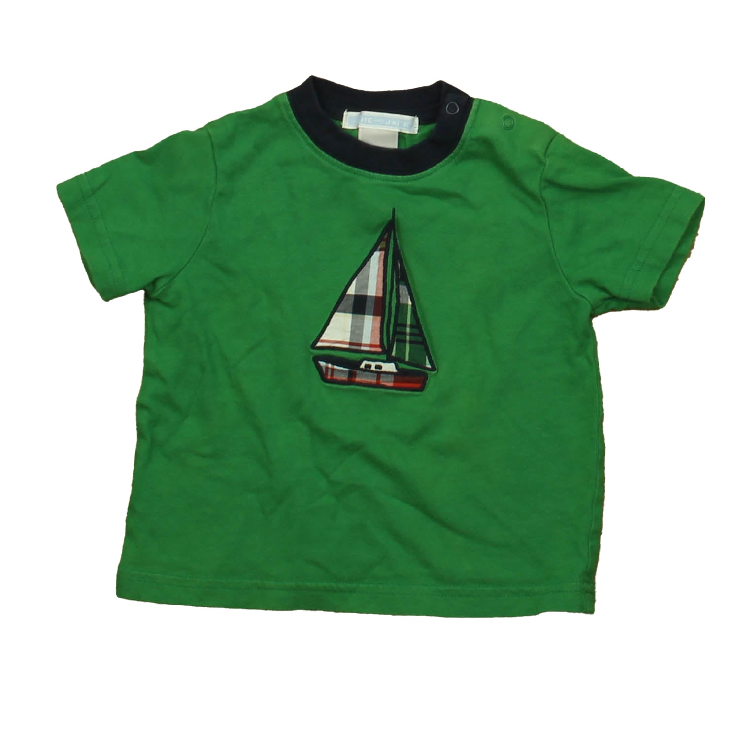 Janie and Jack Boys Green Sailboat T-Shirt Size: 3-6 Months Green Sailboat