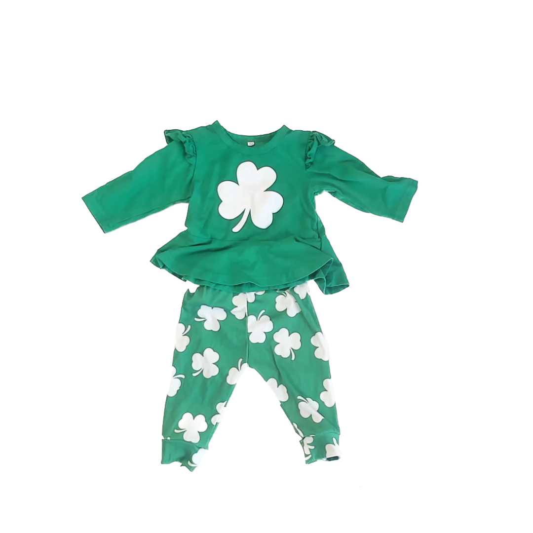 Unknown Girls Green Shamrocks Apparel Sets Size: eu 70 (3-6 months) Green Shamrocks