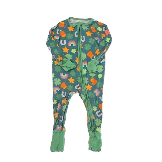 Little Sleepies Boys Green Shamrocks 1-piece Non-footed Pajamas Size: 3-6 Months Green Shamrocks