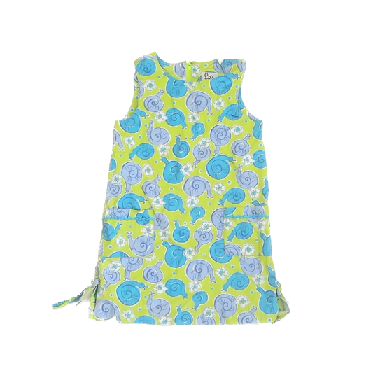 Lilly Pulitzer Girls Green Snails Sun Dress Size: 6 Years Green Snails