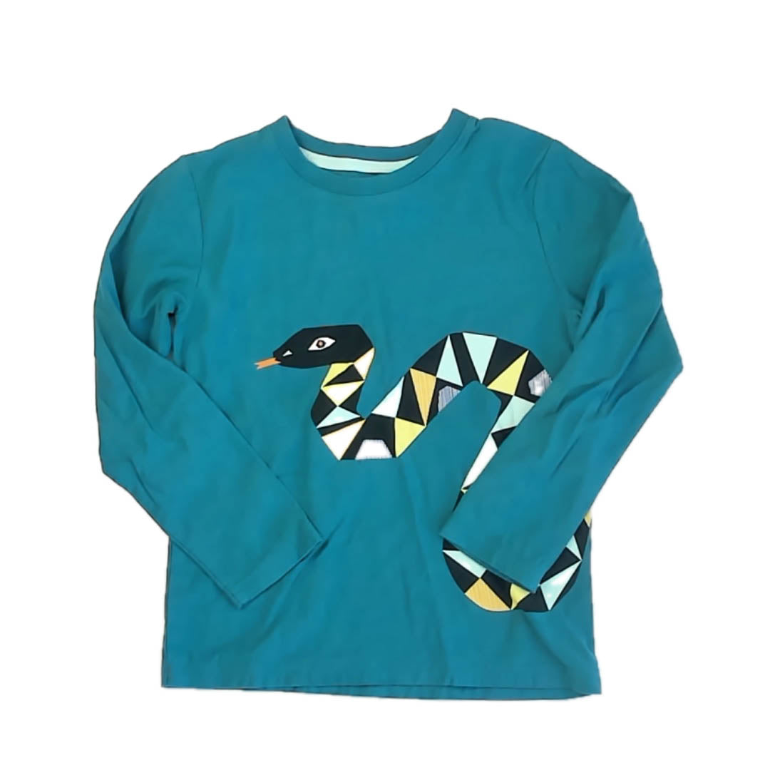 Tea Collection Boys Green Snake Long Sleeve T-Shirt Size: 7 Years Green Snake
