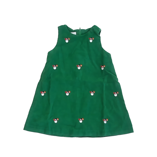 Beth Terrell by Johnston Girls Green | Snowman Dress Size: 4T Green | Snowman