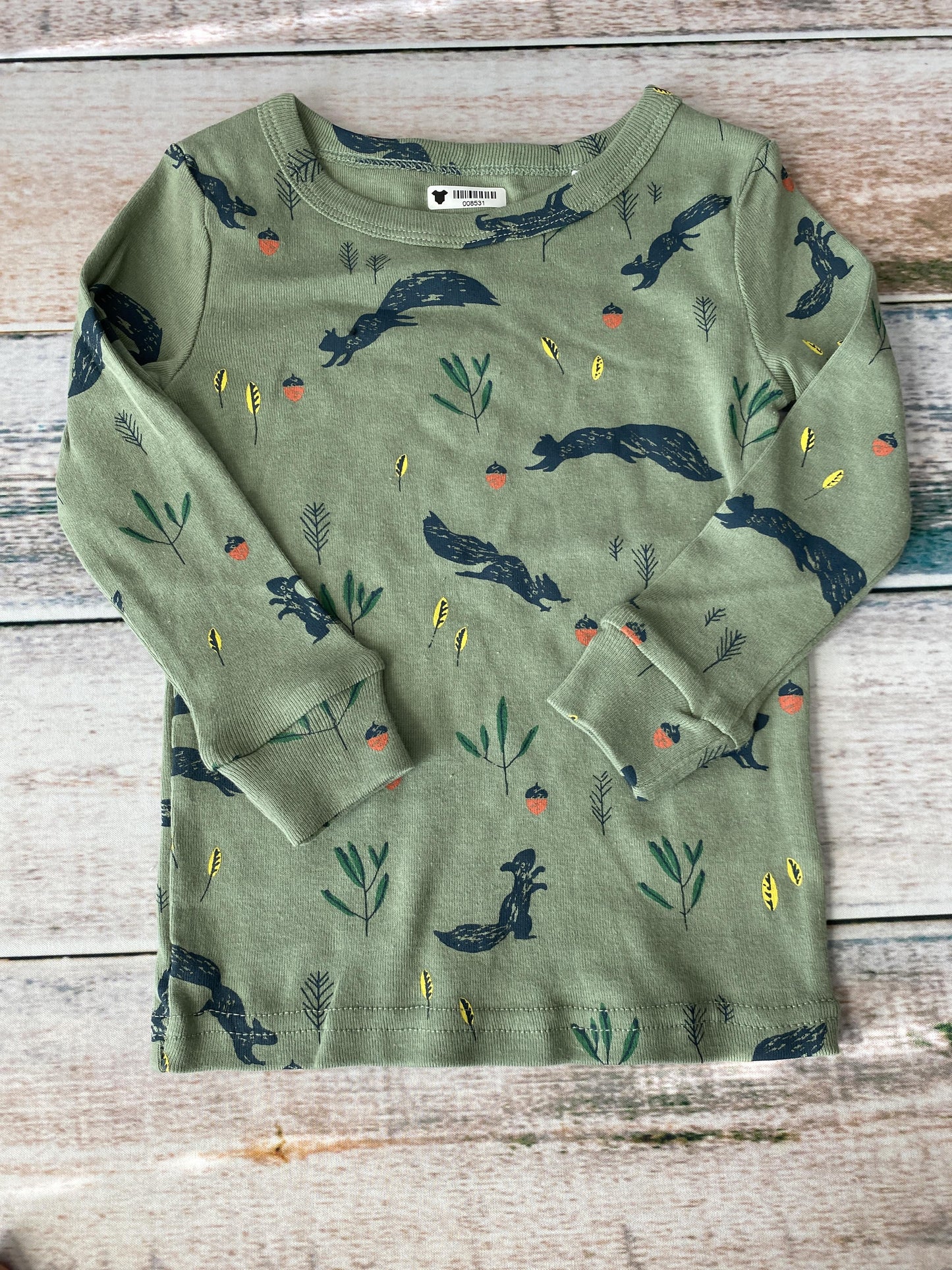 Oliver & Rain Unisex green | Squirrel Pajamas Size: 24 months green | Squirrel