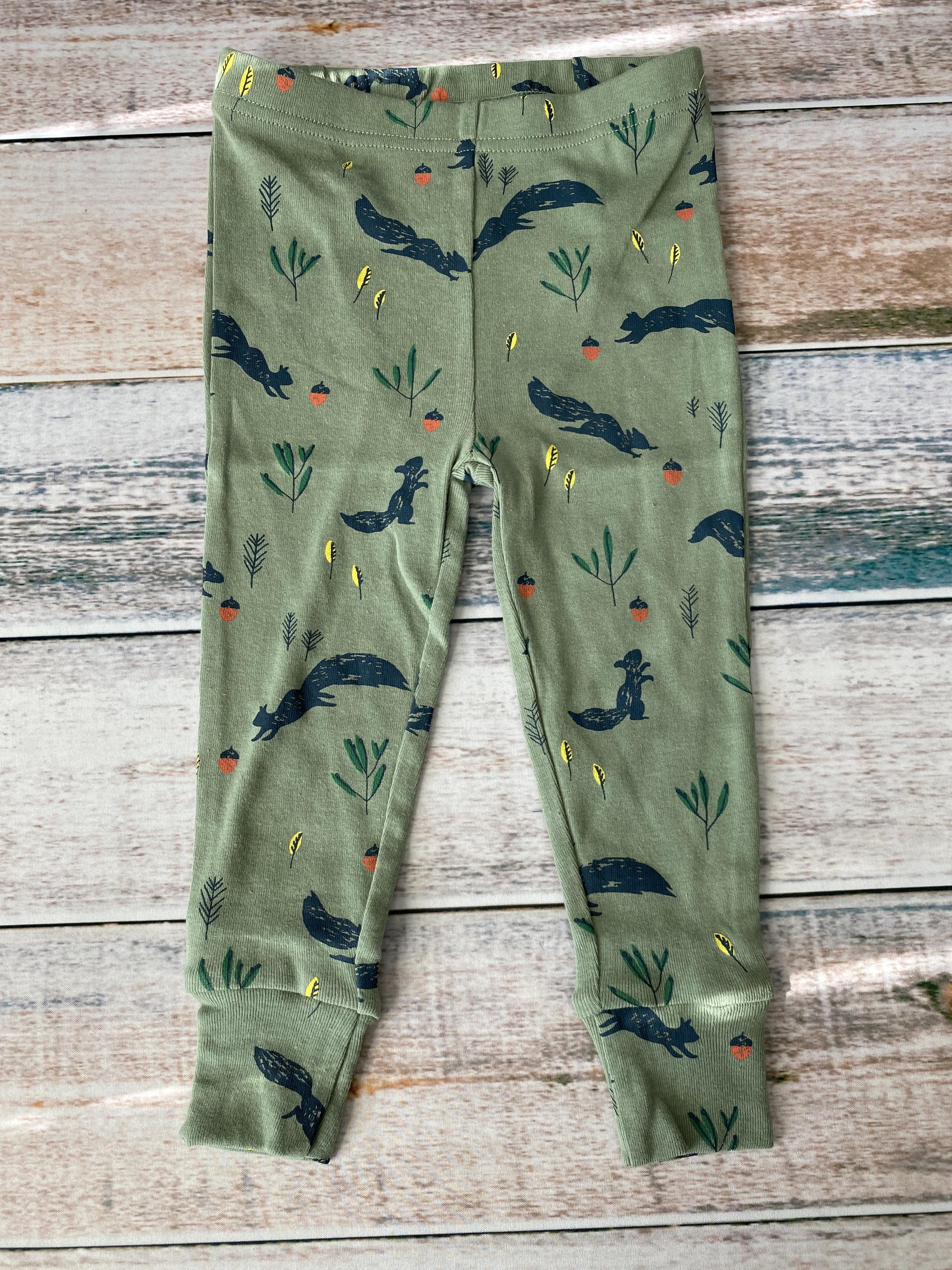 Oliver & Rain Unisex green | Squirrel Pajamas Size: 24 months green | Squirrel