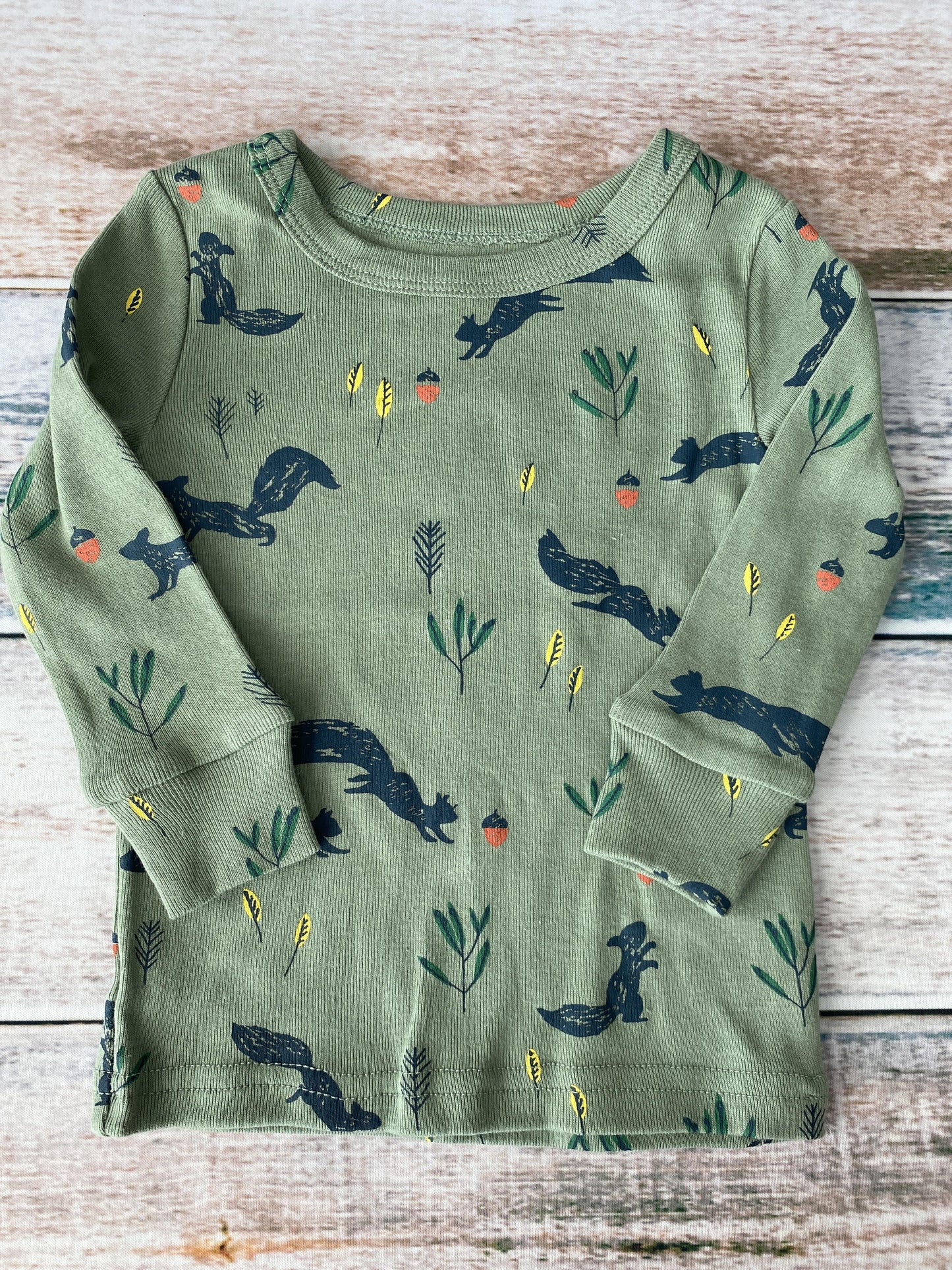 Oliver & Rain Unisex green | Squirrel Pajamas Size: 12M green | Squirrel