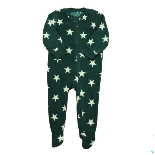 Primary.com Boys Green Stars 1-piece footed Pajamas Size: 18-24 Months