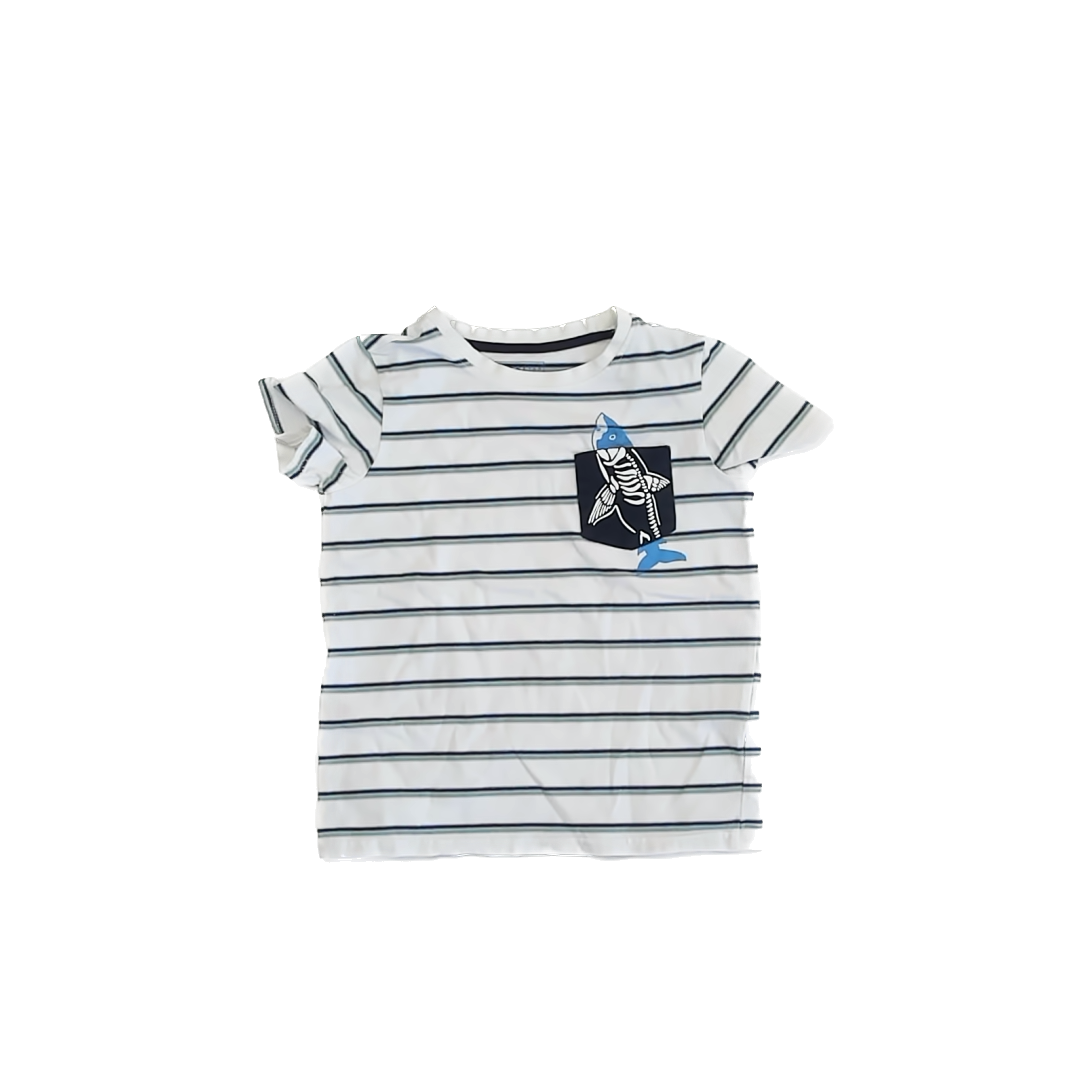 Andy & Evan Boys Green Stripe | Shark T-Shirt Size: 6 Years Green Stripe | Shark