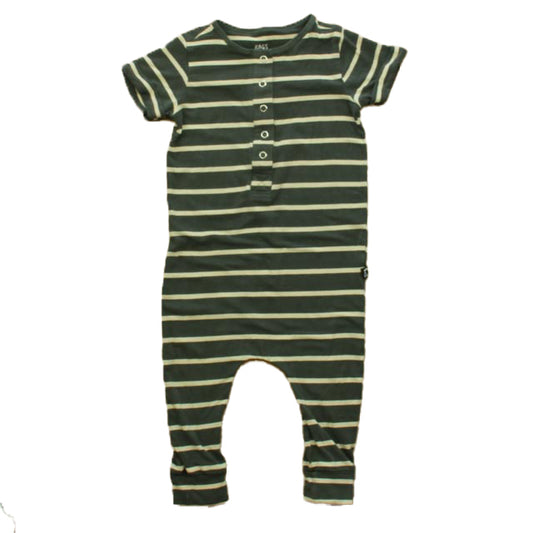 Rags Boys Green Stripe Romper Size: 18-24 Months