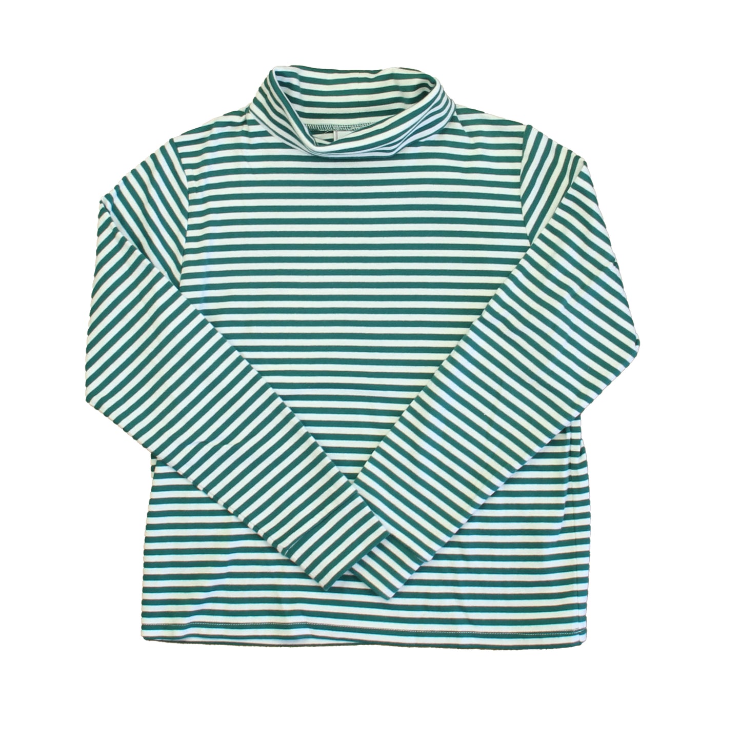 Classic Prep Boys Green Stripe Turtleneck Size: 6-14 Years